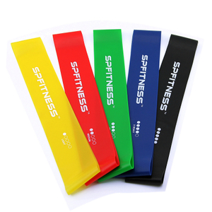 Fitness At-home Workout Natural Latex Exercise Loop Band Resistance Bands Set OEM 5 Pack